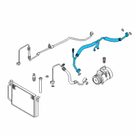 OEM BMW 750Li Suction Pipe Evaporator-Compressor Diagram - 64-50-9-187-296