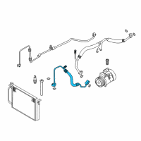 OEM 2007 BMW 750Li Pressure Hose, Compressor-Condenser Diagram - 64-53-9-140-738