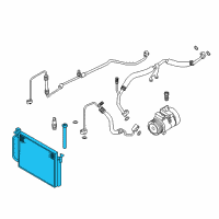 OEM 2010 BMW 528i Condenser Air Conditioning With Drier Diagram - 64-50-9-122-825