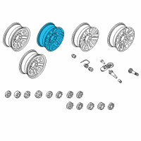 OEM Ford F-350 Super Duty Wheel, Alloy Diagram - HC3Z-1007-G