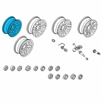 OEM 2017 Ford F-350 Super Duty Wheel, Alloy Diagram - HC3Z-1007-A