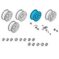 OEM Ford F-250 Super Duty Wheel, Alloy Diagram - LC3Z-1007-E