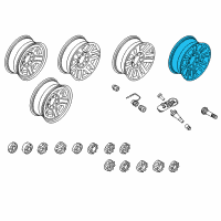 OEM 2022 Ford F-250 Super Duty Wheel, Alloy Diagram - LC3Z-1007-F