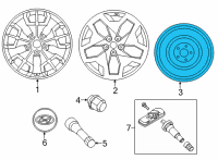 OEM 2022 Hyundai Santa Cruz Wheel Assembly-Temporary Diagram - 52919-L0950