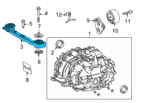 OEM 2022 Toyota Highlander Front Support Diagram - 52380-0E050