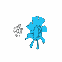 OEM 1998 Ford Ranger Fan Blade Diagram - F87Z-8600-DA