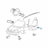 OEM 2004 Mercury Monterey Side Sensor Diagram - 3F2Z-14B345-AA