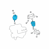 OEM 2019 Lexus GS F INSULATOR, ENGINE MO Diagram - 12361-38320