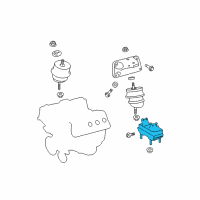 OEM 2008 Lexus IS F Insulator Assy, Engine Mounting, Rear Diagram - 12380-38010