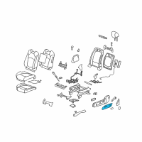 OEM 2007 GMC Acadia Plate-Driver Seat Adjuster Switch Mount *Medium Duty Titanium Diagram - 15900302