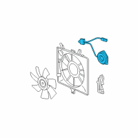 OEM 2007 Honda Fit Motor, Cooling Fan Diagram - 38616-PWA-J01