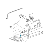 OEM 2003 Lexus IS300 Sensor, Air Bag, Front LH Diagram - 89174-59125