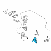 OEM Toyota Highlander Front Insulator Diagram - 12361-0V031