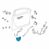 OEM Cadillac CTS Lock Assembly Diagram - 13592282