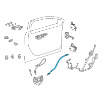OEM 2017 Cadillac CTS Lock Cable Diagram - 23446631