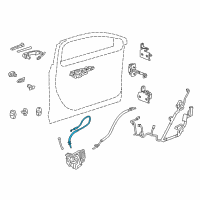 OEM Cadillac CTS Lock Cable Diagram - 23152897