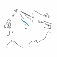 OEM 2012 Nissan Rogue Windshield Wiper Arm Assembly Diagram - 28886-JM00A
