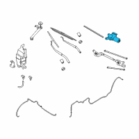 OEM 2012 Nissan Rogue Motor Assy-Windshield Wiper Diagram - 28810-JM00A