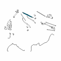 OEM 2005 Infiniti Q45 Blade Assy-Windshield Wiper Diagram - 28890-JM00A