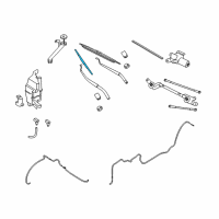 OEM 2008 Nissan Rogue Front Right Windshield Wiper Blade Assembly Diagram - 28890-JM01A