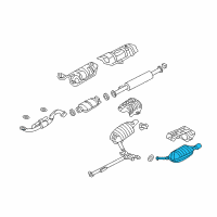 OEM 2009 Kia Optima Tail Pipe W/Muffler Left Diagram - 287002G760