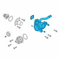 OEM Ford Bronco Sport Water Pump Housing Diagram - K2GZ-8503-A