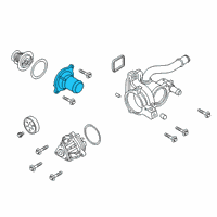 OEM 2021 Ford Ranger Thermostat Outlet Diagram - K2GZ-8592-A