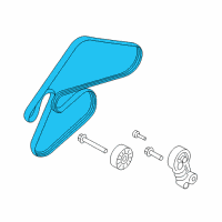 OEM 2016 Kia Cadenza Serpentine Belt Diagram - 252123C312