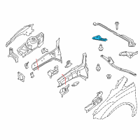 OEM 2015 Ford Focus Lower Brace Mount Bracket Diagram - AV6Z-16060-B