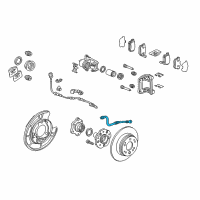 OEM Honda Element Hose Set, Right Rear Brake Diagram - 01466-SCV-A00