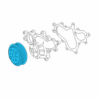 OEM 2019 Lexus RC F PULLEY, Water Pump Diagram - 16173-38040