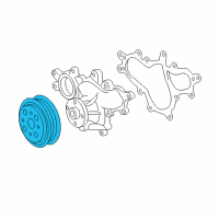 OEM 2019 Lexus LC500 PULLEY, Water Pump Diagram - 16173-38040