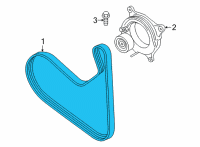 OEM 2022 Toyota GR Supra Serpentine Belt Diagram - 90118-WA391