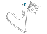 OEM 2021 Toyota GR Supra Belt Tensioner Bolt Diagram - 90118-WA409