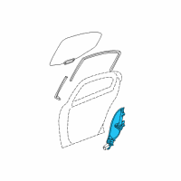 OEM 2001 Dodge Stratus Rear Door Window Regulator Diagram - 5016518AB