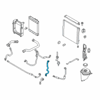 OEM 2011 BMW X5 Radiator Coolant Hose Diagram - 17-12-7-805-599