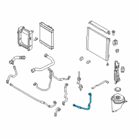 OEM 2008 BMW X6 Radiator Coolant Hose Diagram - 17-12-7-805-600