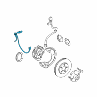 OEM 2000 Ford Taurus Front Speed Sensor Diagram - XF1Z-2C204-AB