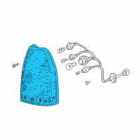 OEM 2001 Acura MDX Lamp Unit, Driver Side Tail Diagram - 33506-S3V-A02