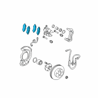 OEM 2005 Lexus ES330 Front Disc Brake Pad Kit Diagram - 04465-33280