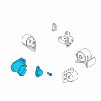 OEM 2001 Hyundai Accent Bracket Assembly-Engine Mounting Diagram - 21810-25100