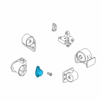 OEM 2001 Hyundai Accent Insulator Diagram - 21813-25500
