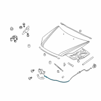 OEM 2010 Kia Optima Cable Assembly-Hood Latch Diagram - 811902G600