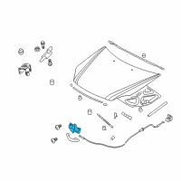 OEM Kia Optima Hood Latch Assembly Diagram - 811302G500