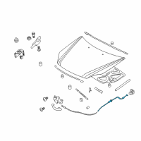 OEM Kia Optima Cable Assembly-Hood Latch Diagram - 811902G500