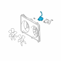 OEM 1999 Lexus RX300 Motor, Cooling Fan Diagram - 16363-20070