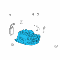 OEM Infiniti QX4 Headlamp Housing Assembly, Right Diagram - 26025-3W700