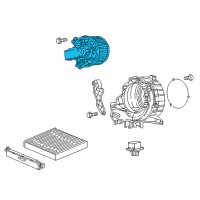 OEM Honda Motor Assembly, W/Fan Diagram - 79315-THR-A42