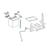 OEM 2000 Toyota Echo Hold Down Clamp Bolt Diagram - 74451-16010