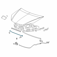 OEM Pontiac G6 Rod Asm-Hood Hold Open Diagram - 10376934